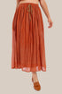 Long printed cotton skirt